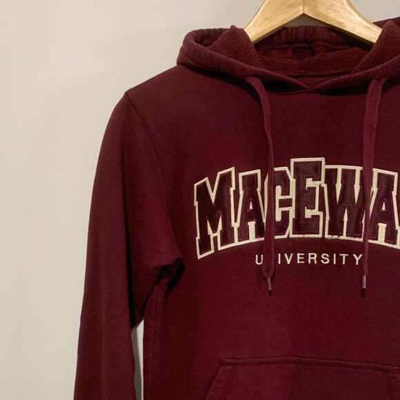 BURGUNDY HARVARD CLASSIC CAMPUS HOODIE | SWEATS | MACEWAN UNIVERSITY LOGO | MARO - Picture 2 of 9